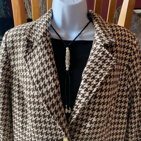 Joan Rivers Houndstooth Blazer Size 12 - Picture 2 of 11
